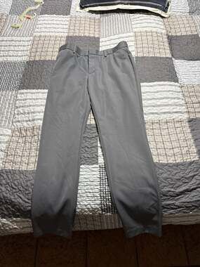 Perry Ellis Portfolio Slim Fit Men's Grey Dress Pants 32x30
